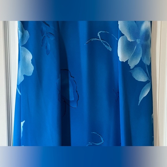 Positive Attitude Beautiful Blue Floral Sleeveless Maxi Dress Women’s size 16 - Picture 6 of 16